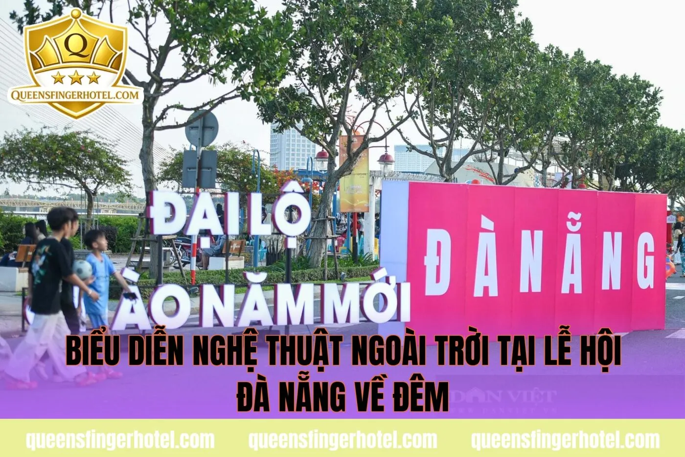 biểu diễn nghệ thuật ngoài trời tại lễ hội Đà Nẵng về đêm