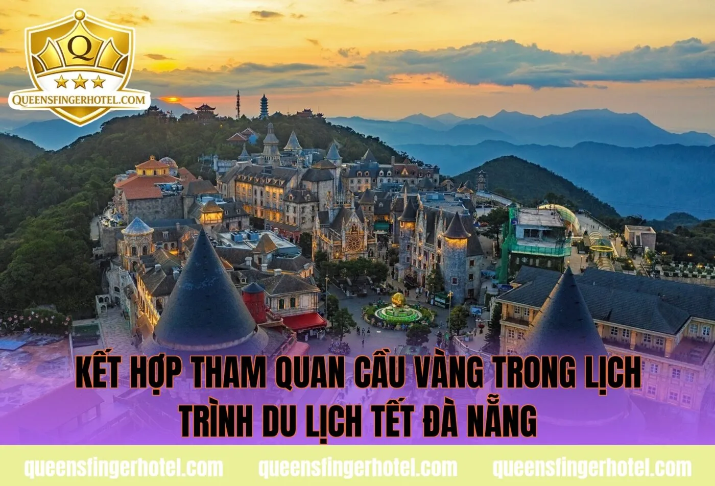 kết hợp tham quan cầu Vàng trong lịch trình du lịch Tết Đà Nẵng