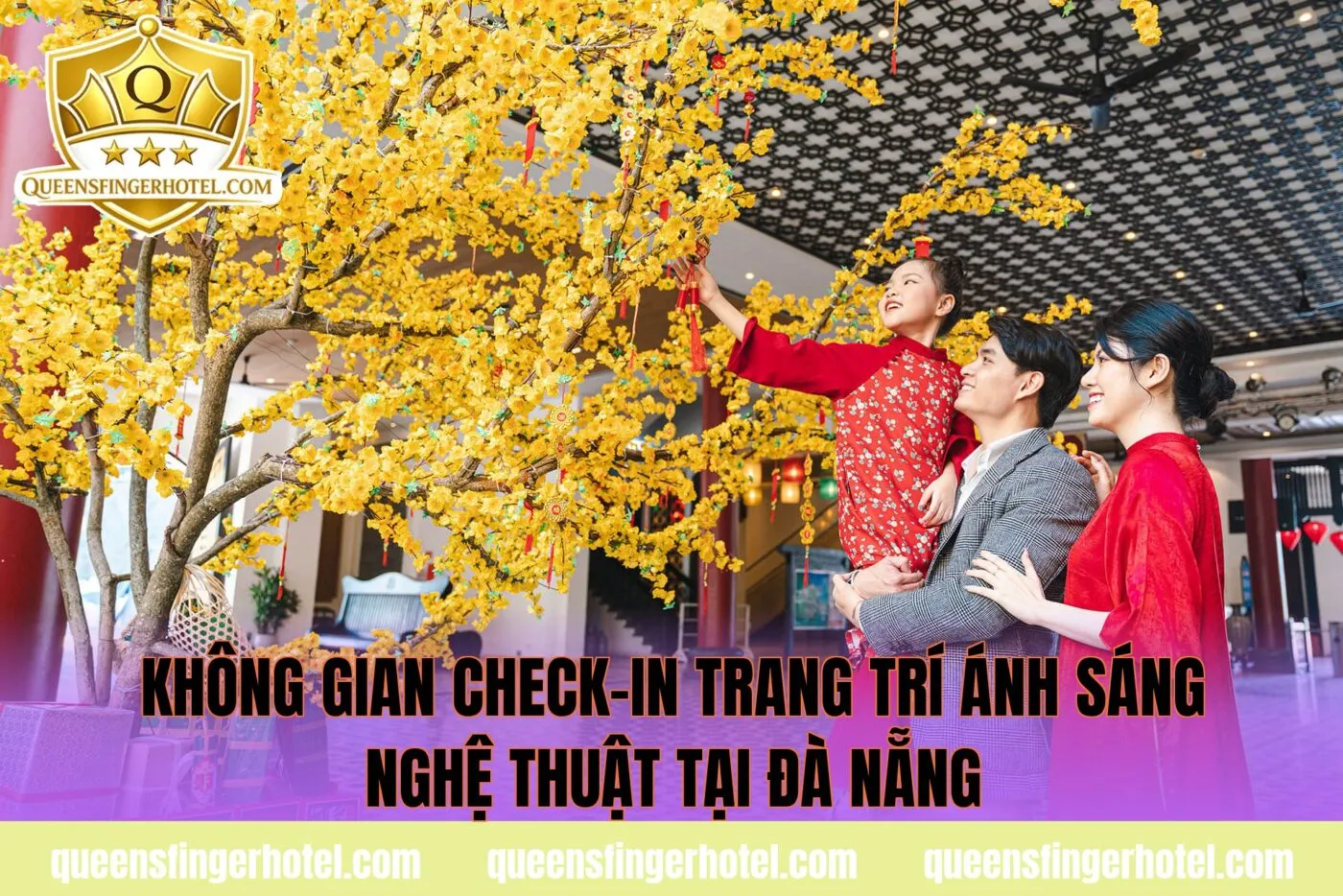 không gian check-in trang trí ánh sáng nghệ thuật tại Đà Nẵng