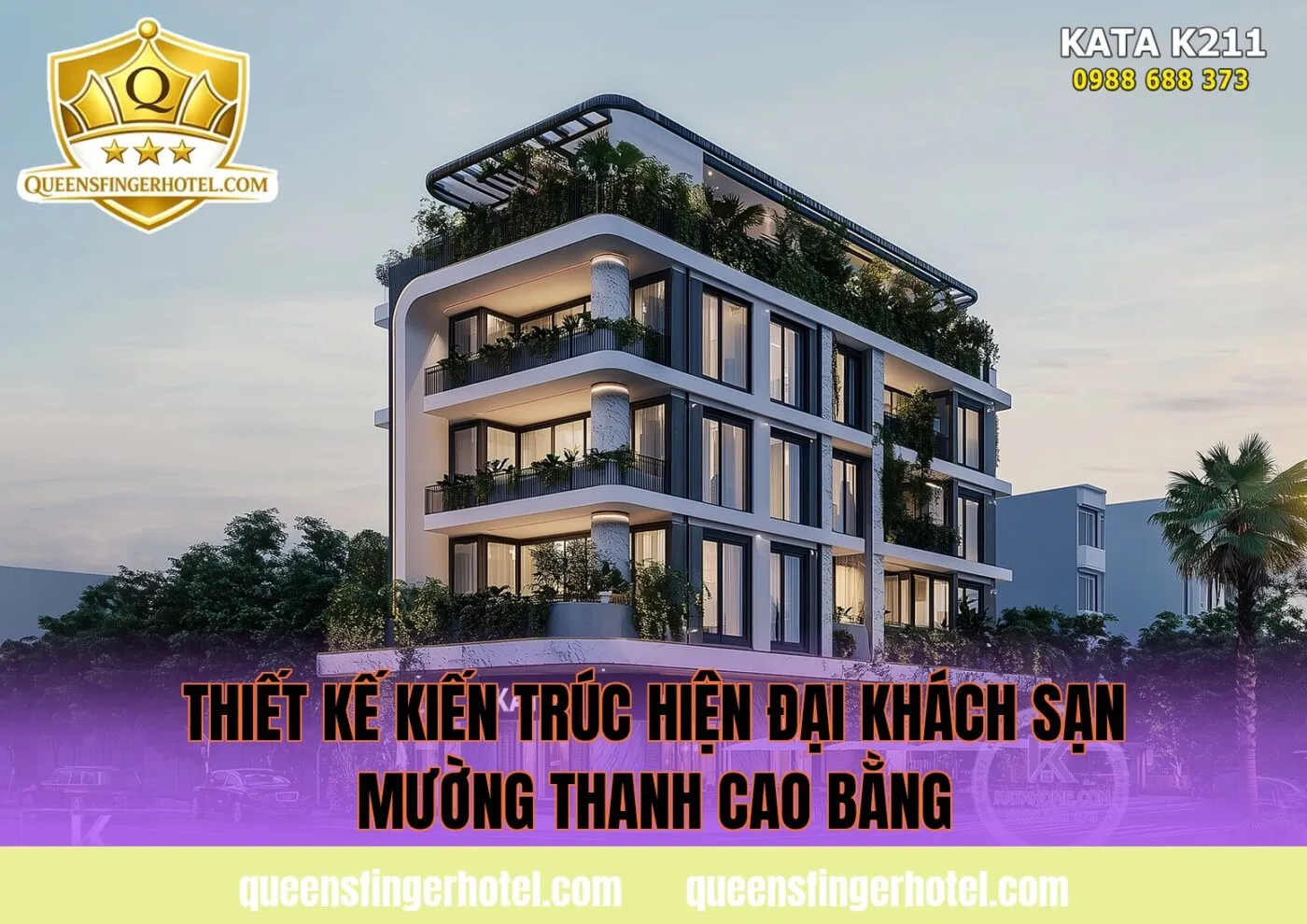 thiết kế kiến trúc hiện đại khách sạn mường thanh cao bằng