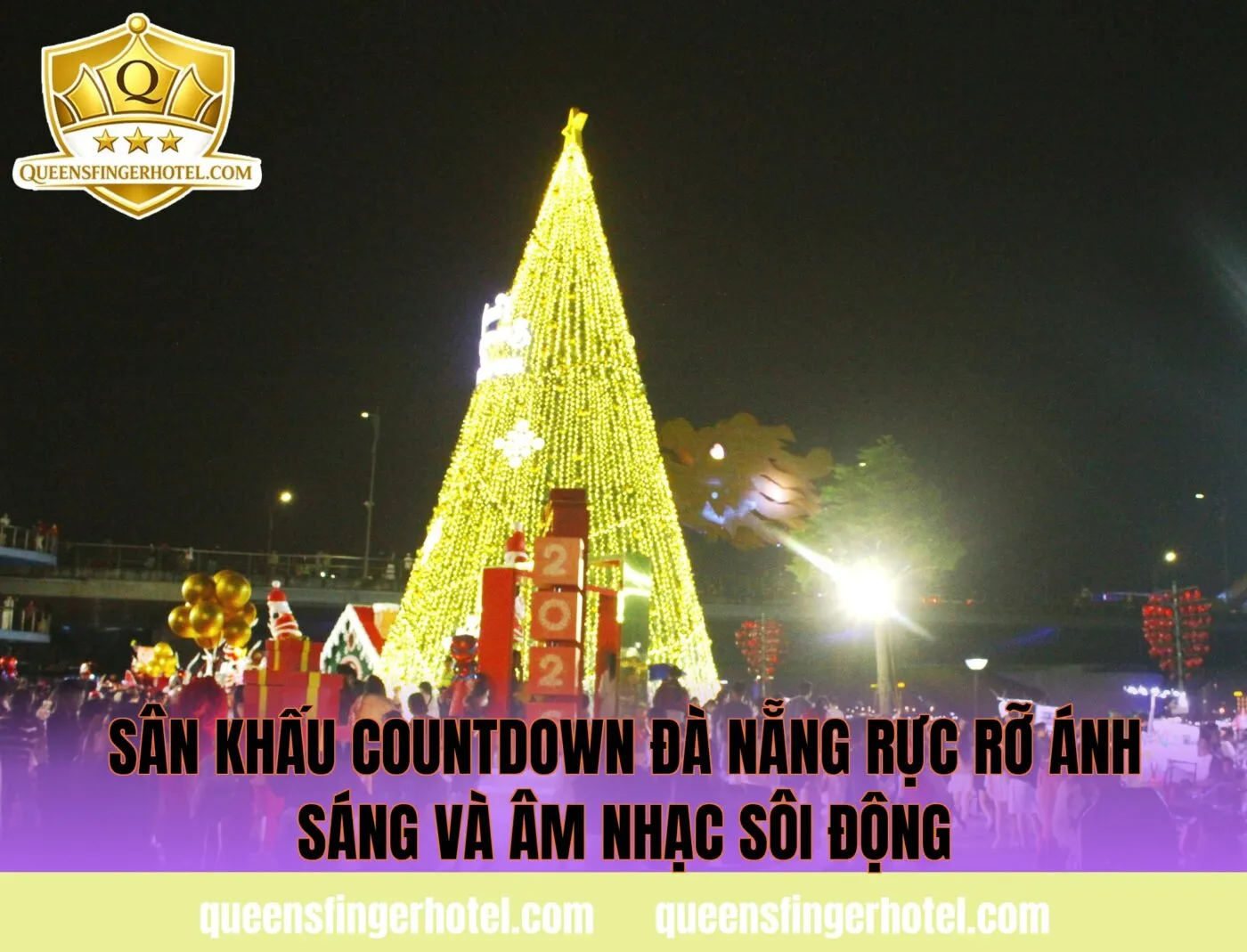 sân khấu countdown Đà Nẵng rực rỡ ánh sáng và âm nhạc sôi động