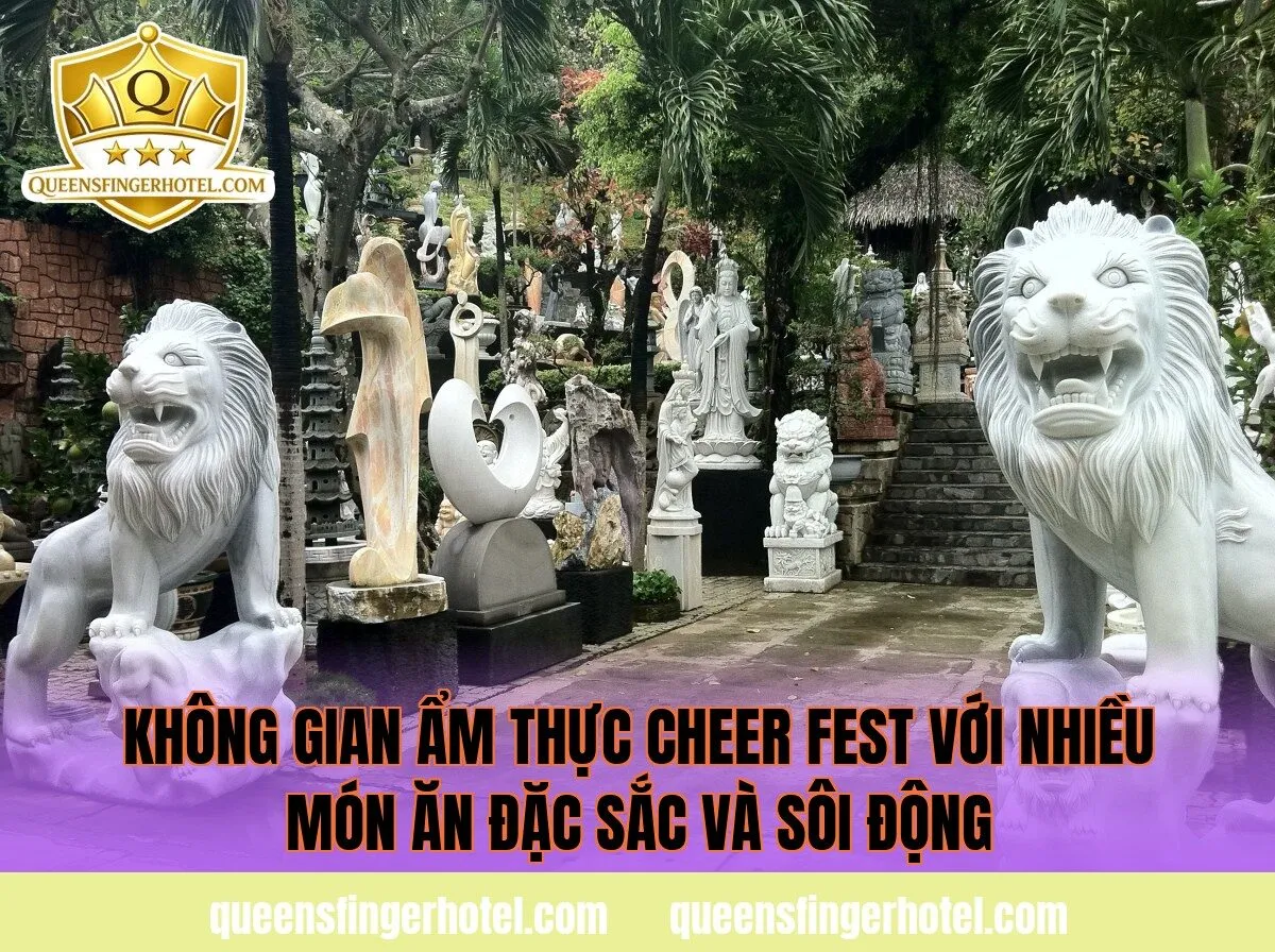 Không gian ẩm thực Cheer Fest với nhiều món ăn đặc sắc và sôi động