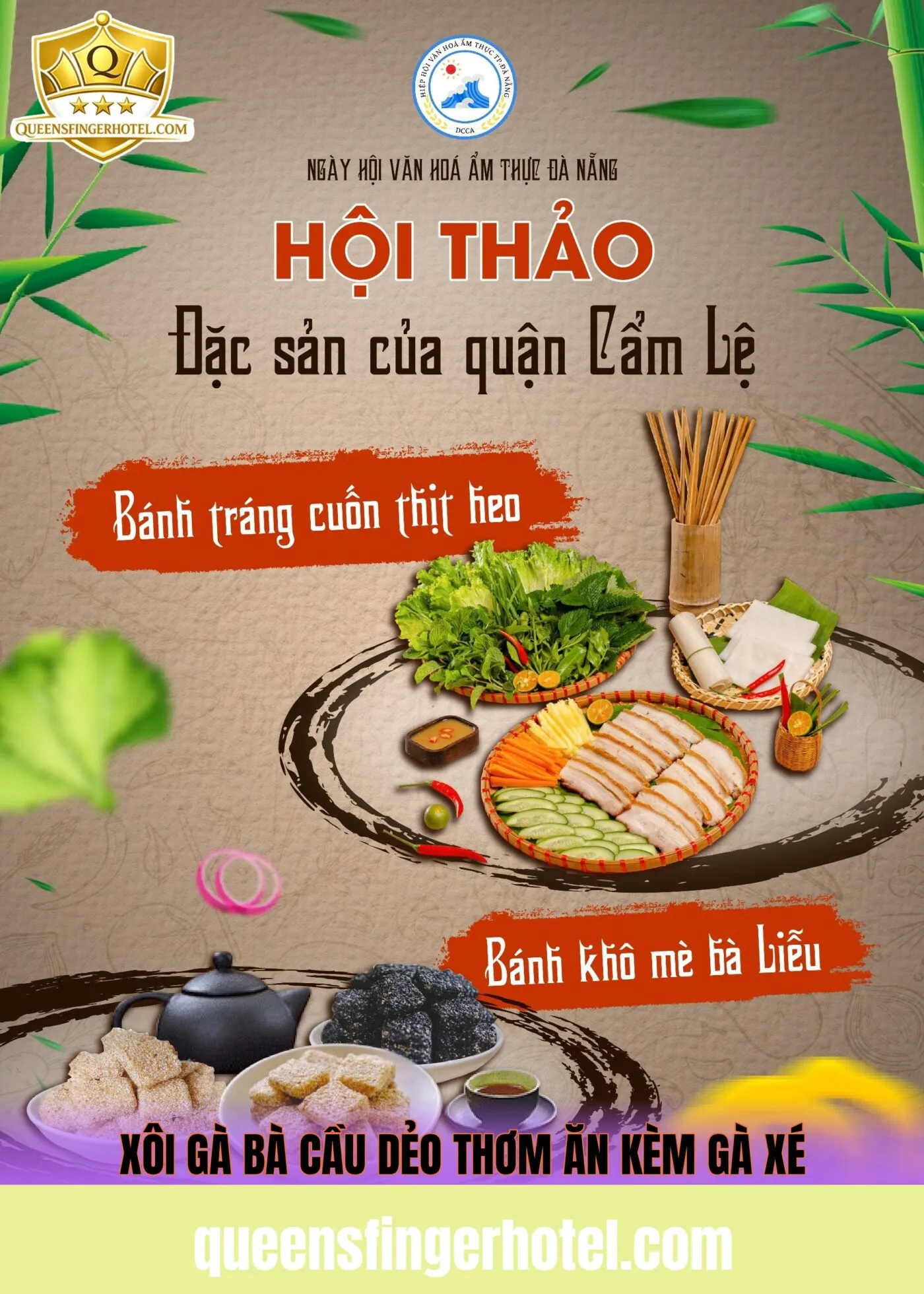 xôi gà Bà Cầu dẻo thơm ăn kèm gà xé