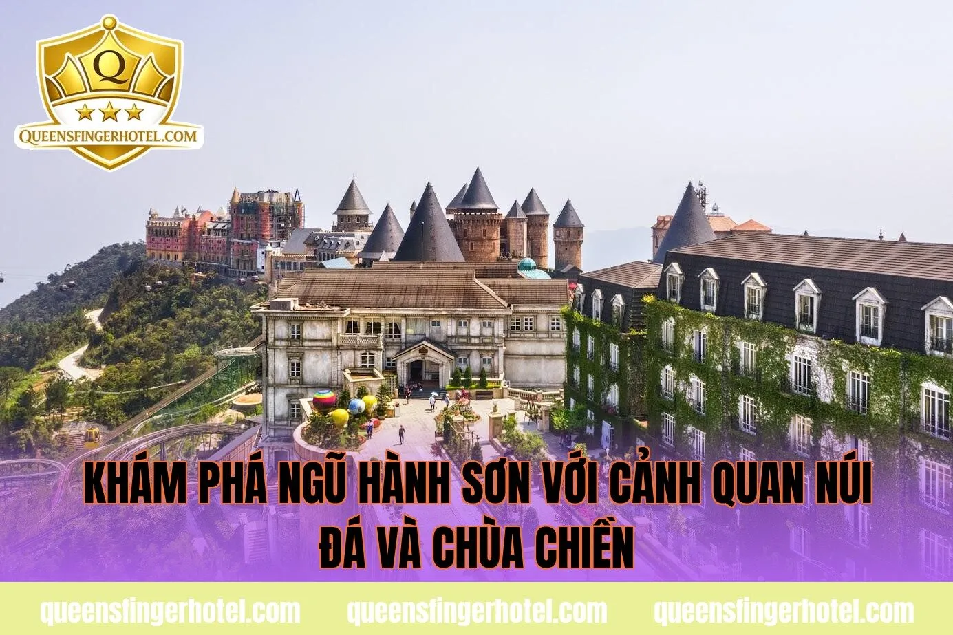 khám phá Ngũ Hành Sơn với cảnh quan núi đá và chùa chiền